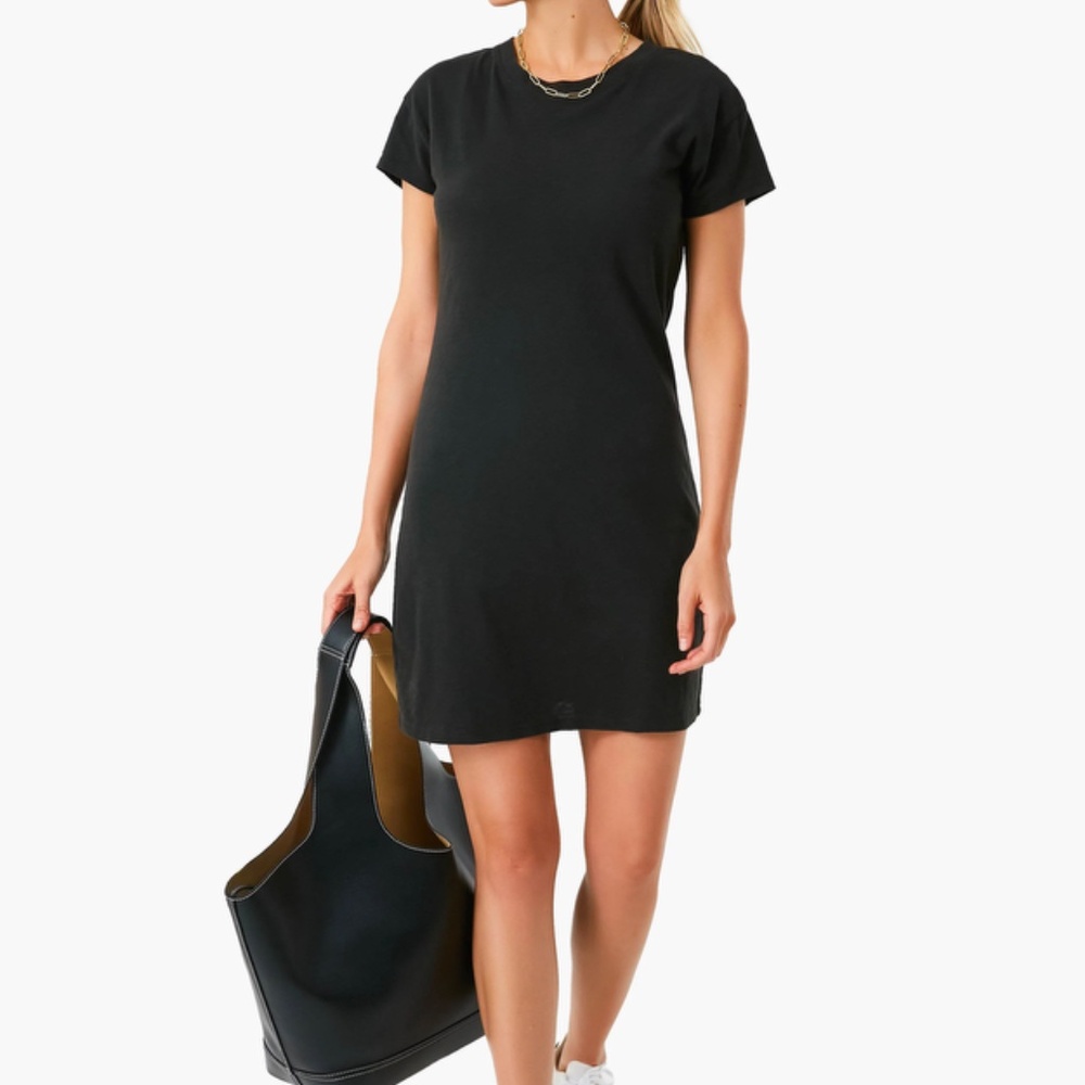 Lou & Grey Black T Shirt Jersey Dress